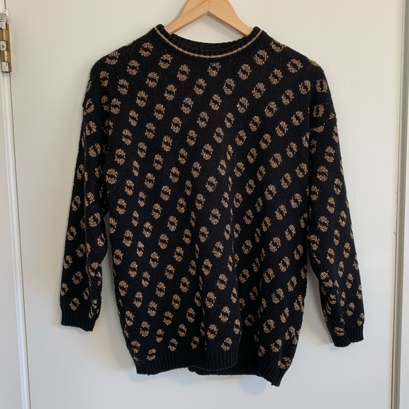 Vintage 80’s Sweater with Metallic Detailing - Picture 5 of 7